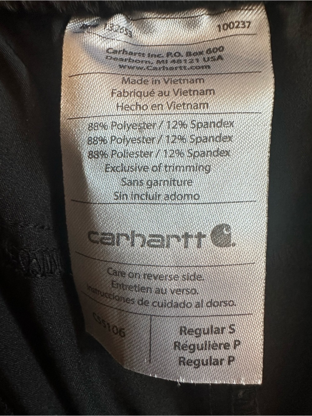 Carhartt Men's Black Cargo Utility Pants - Picture 4 of 4